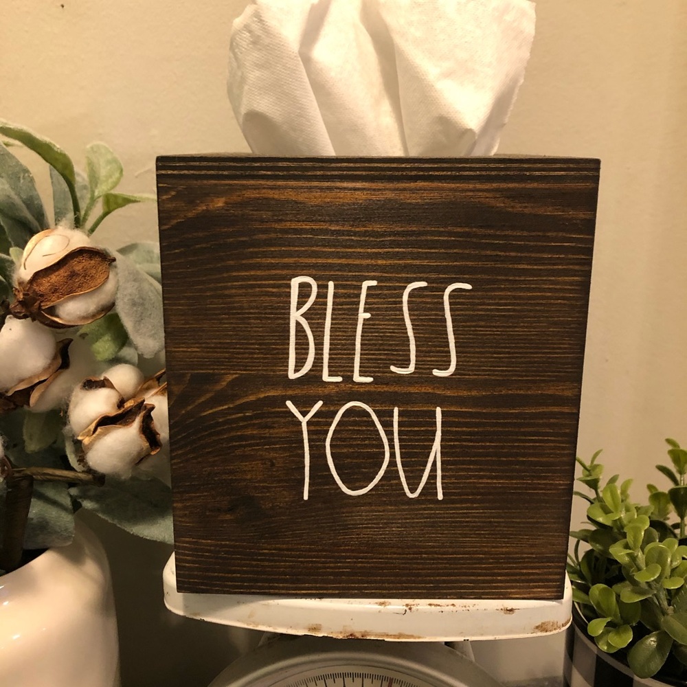 Farmhouse Rustic Tissue Kleenex Box Cover